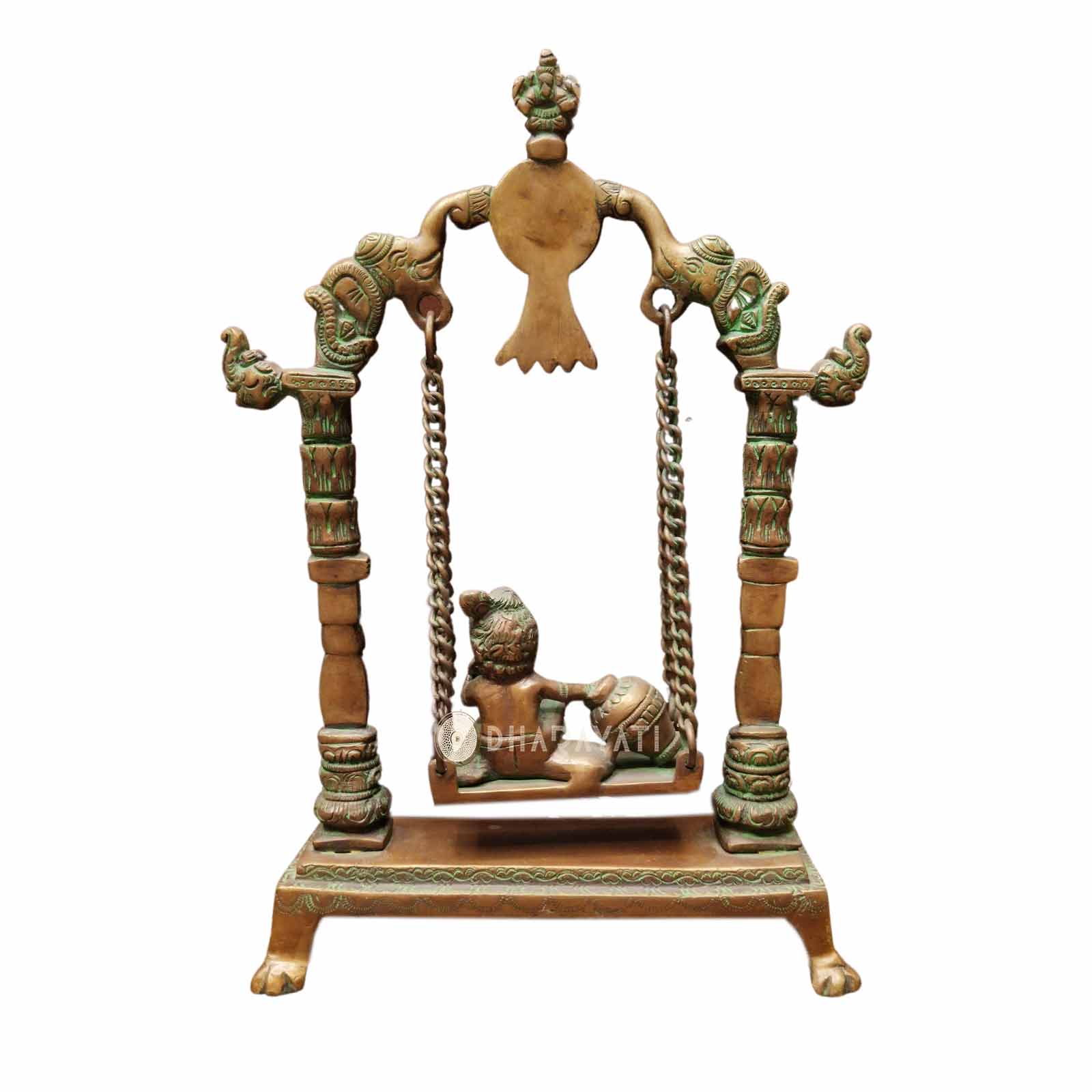 Brass Krishna Jhula Home Decor