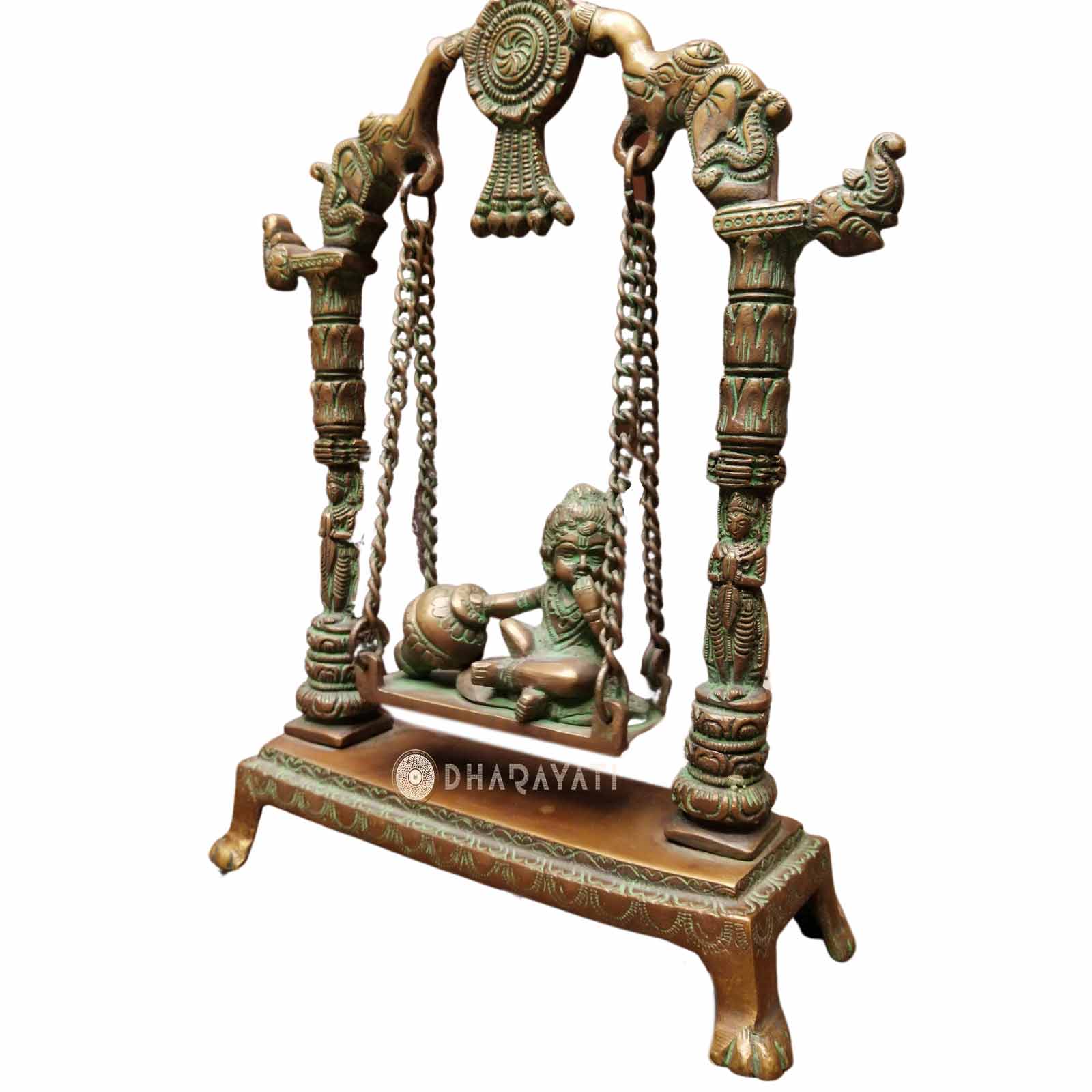 Brass Krishna Jhula Home Decor