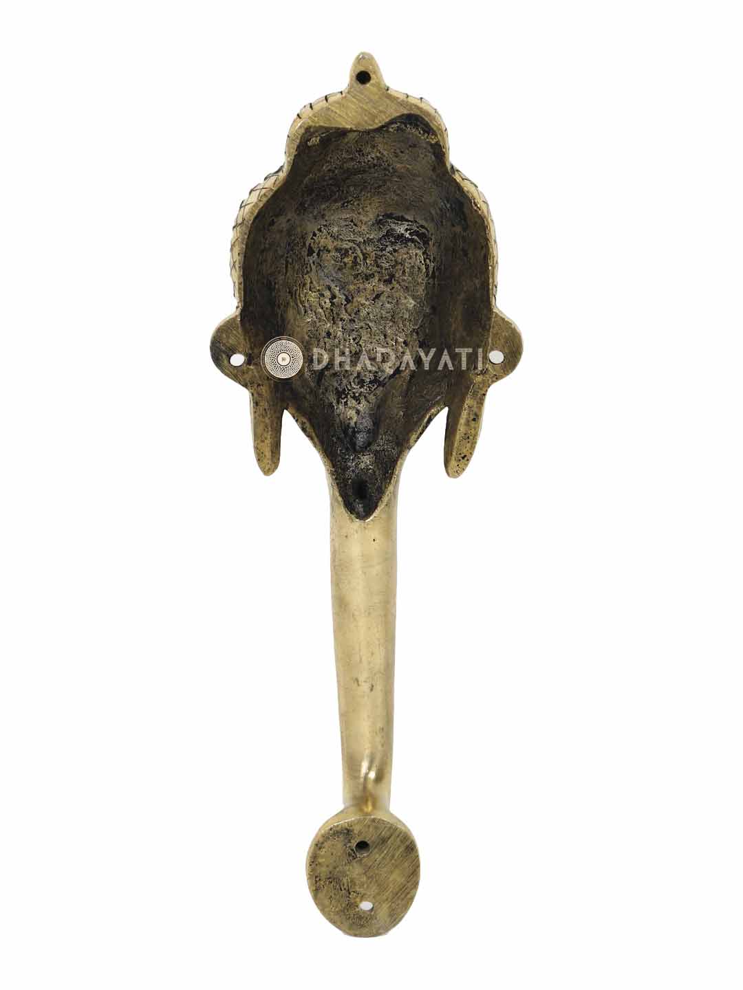 Buddha Design Door Handle Decorative Brass