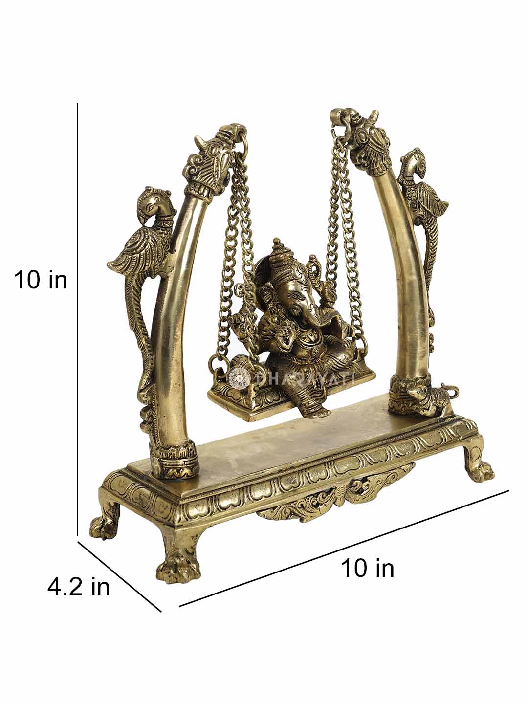 Ganesh Jhula Decorative Brass Figurine