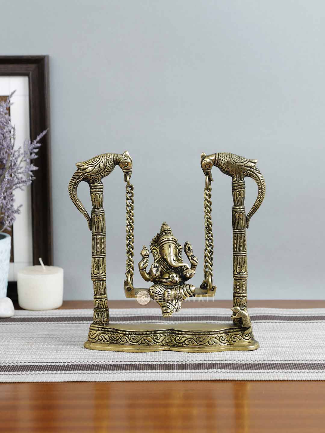 Ganesh Jhula Decorative Brass Figurine
