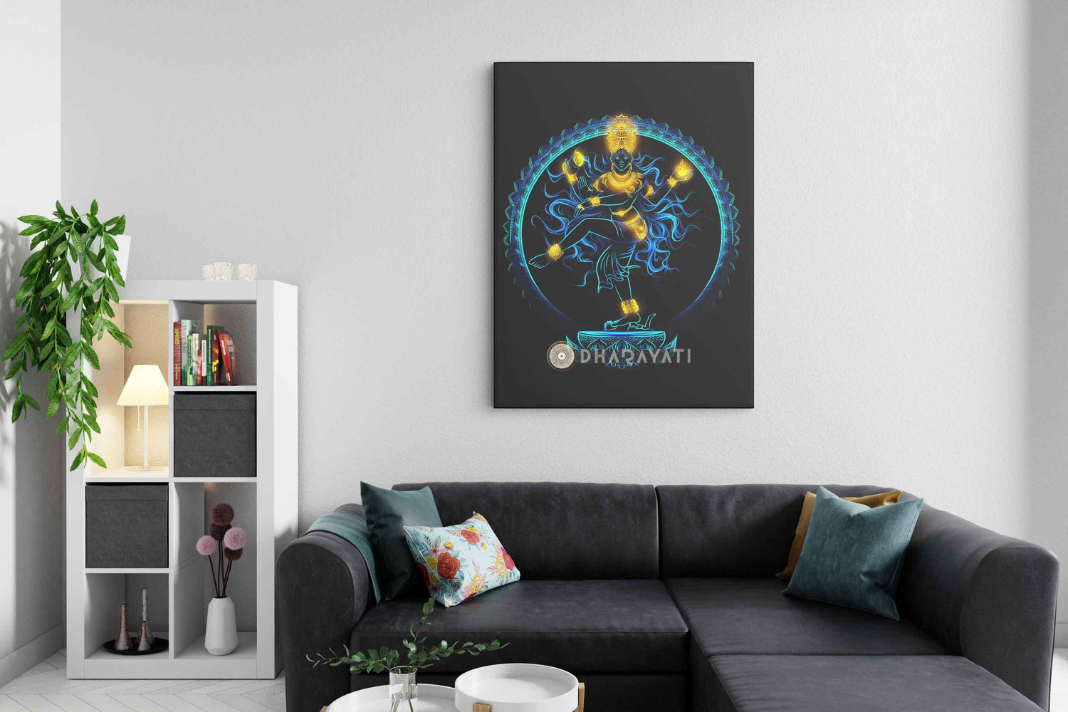 Transcendent Rhythm: Dancing God Nataraja - Canvas Art