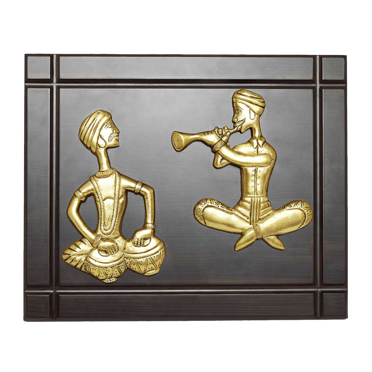 Brass Musicians Wooden Wall Hanging