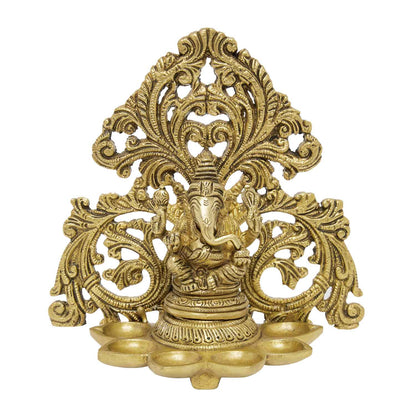 Brass Ganesha Jaali Deepak