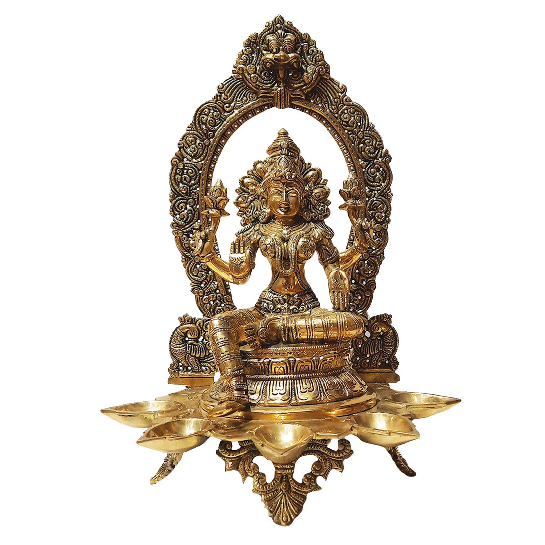 Brass Deepak Laxmi in Arch