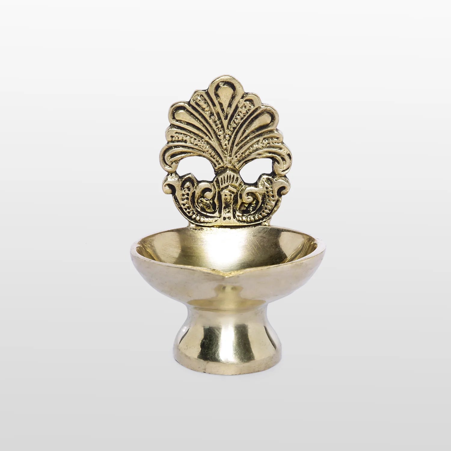 Brass Engraved Arch Deepak 3.5 in