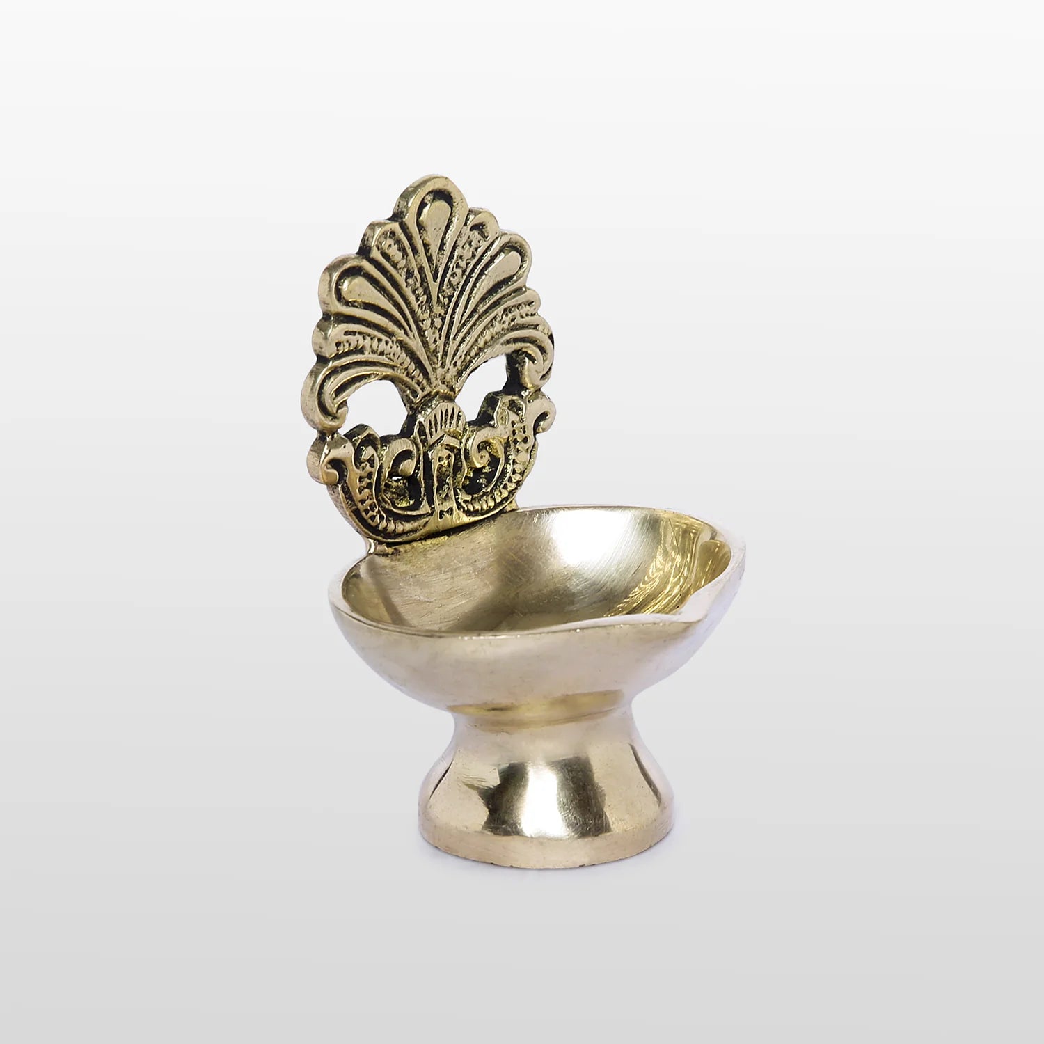 Brass Engraved Arch Deepak 3.5 in