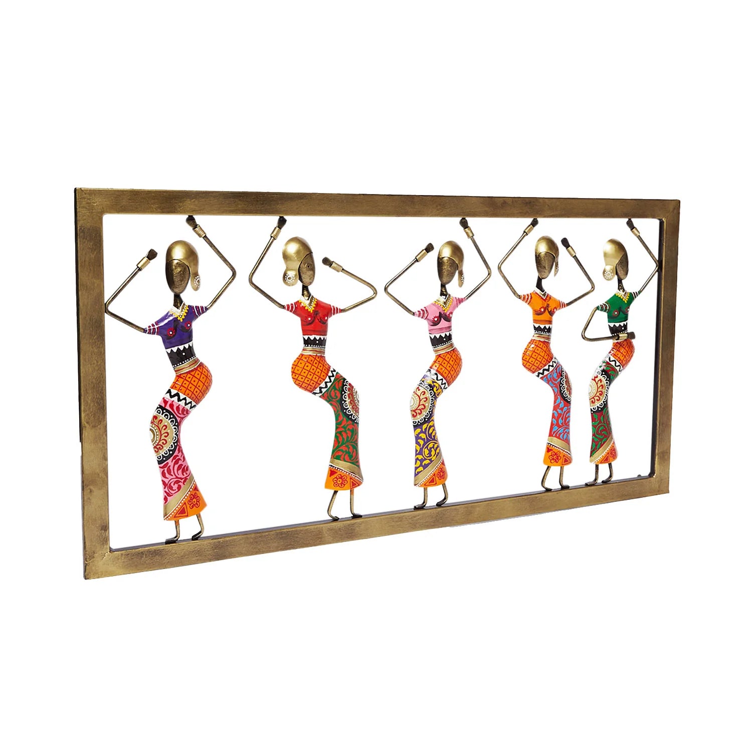 Iron Handpainted 5 Dancers Wall Frame