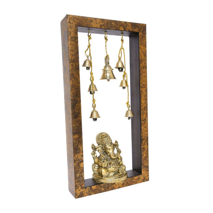 Wooden Long Temple Frame with Ganesha