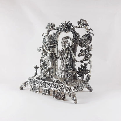 Silver Radhakrishna in Arch