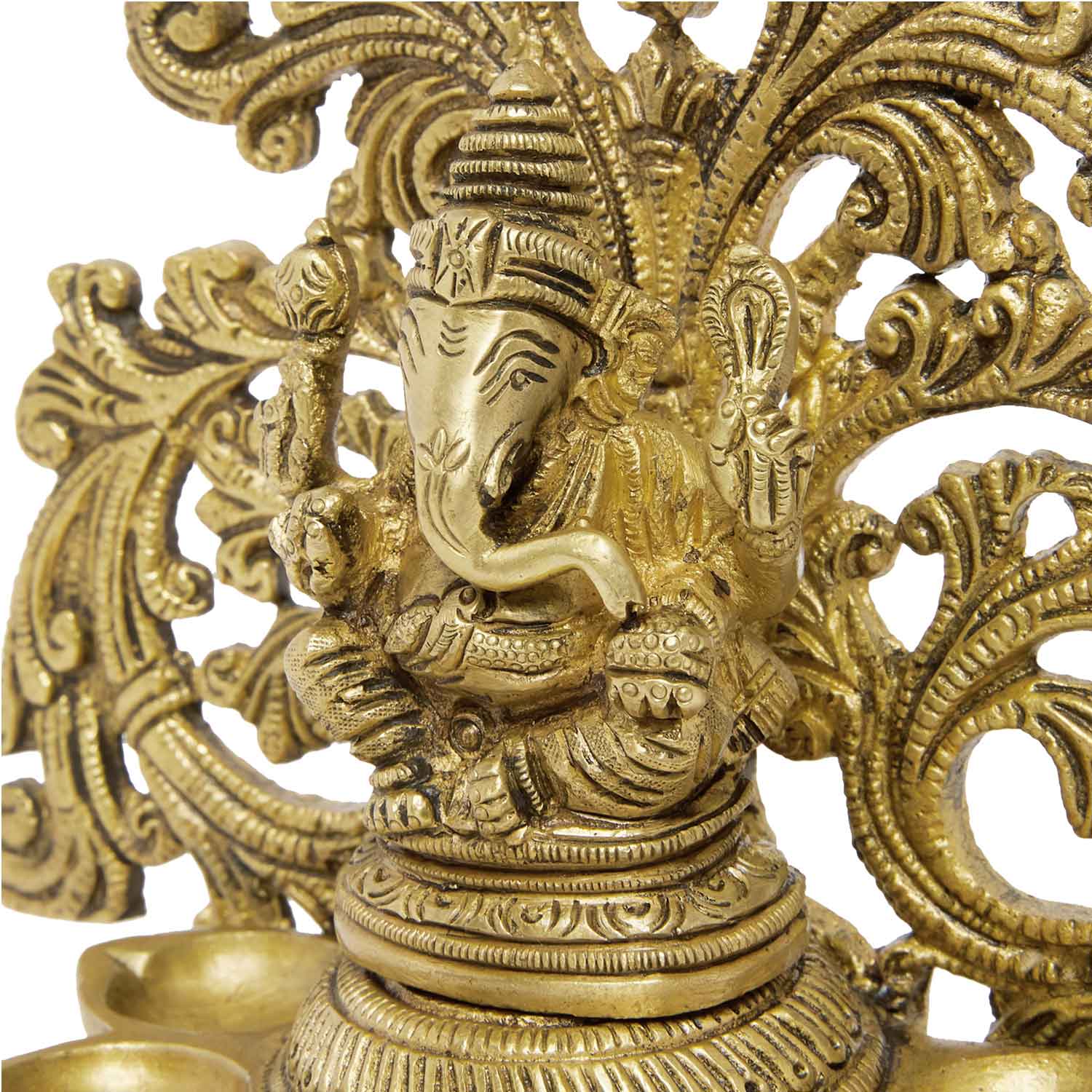 Brass Ganesha Jaali Deepak