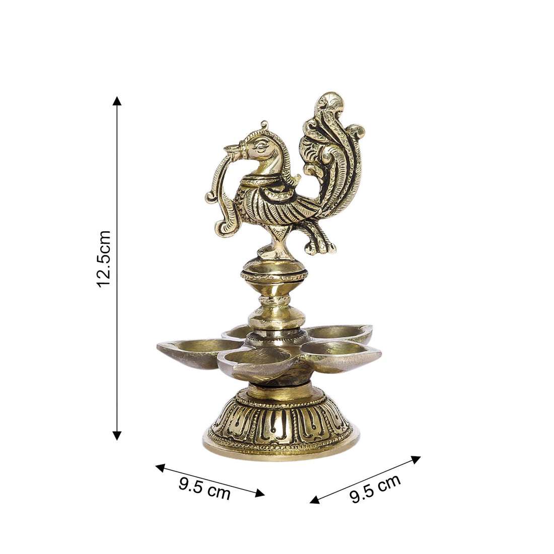 Brass Annam Deepak Small 5 in
