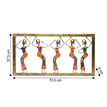 Iron Handpainted 5 Dancers Wall Frame