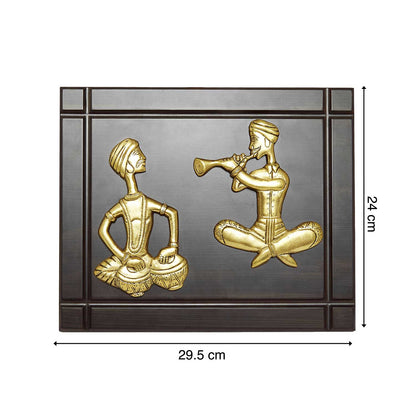 Brass Musicians Wooden Wall Hanging