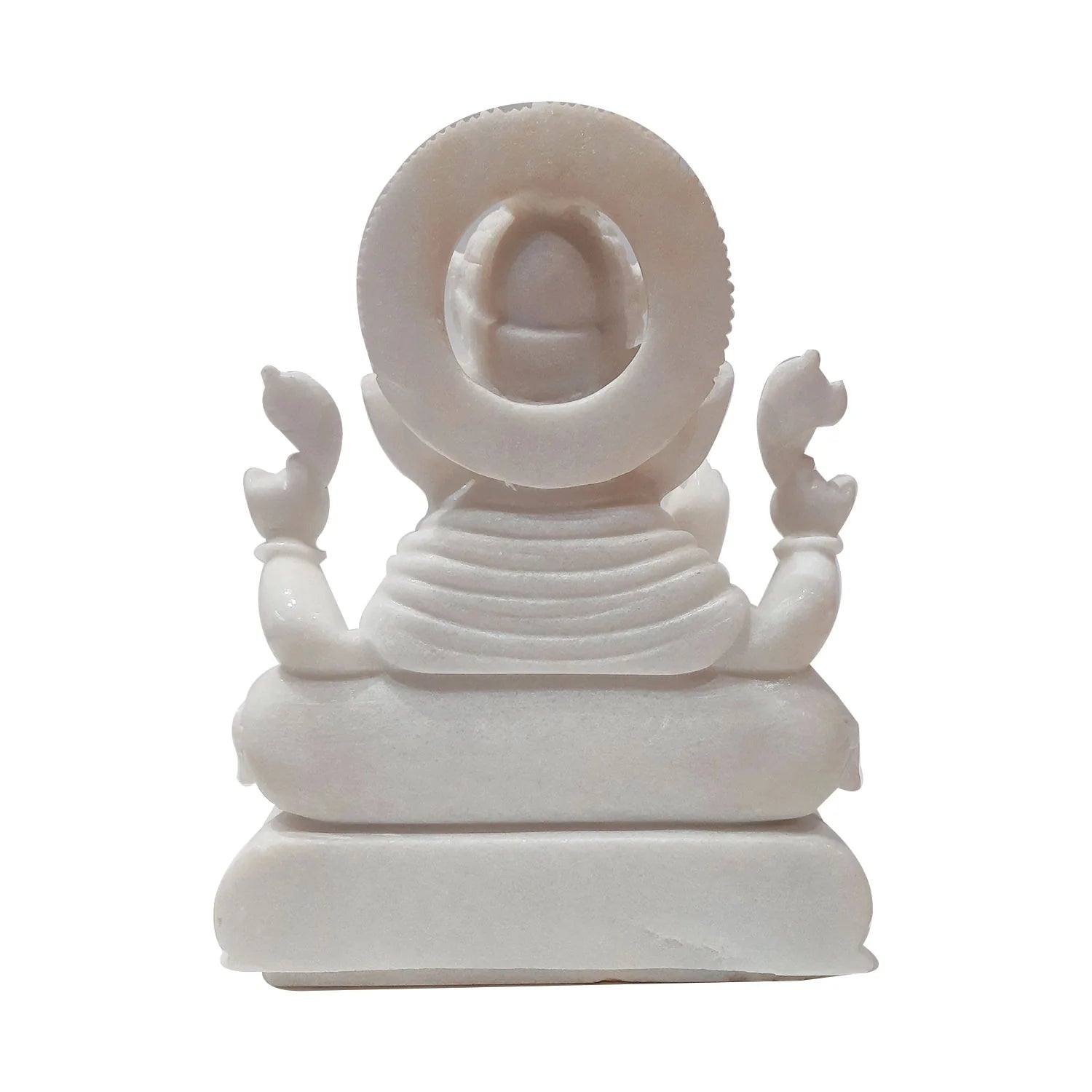 Marble Ganesha Sitting on Lotus