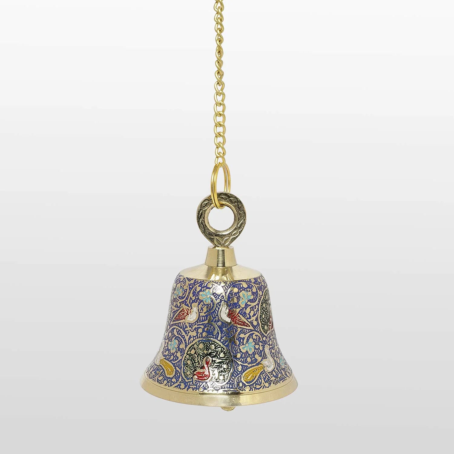 Brass Engraved Temple Bell Small (Assorted Designs) – Dharayati