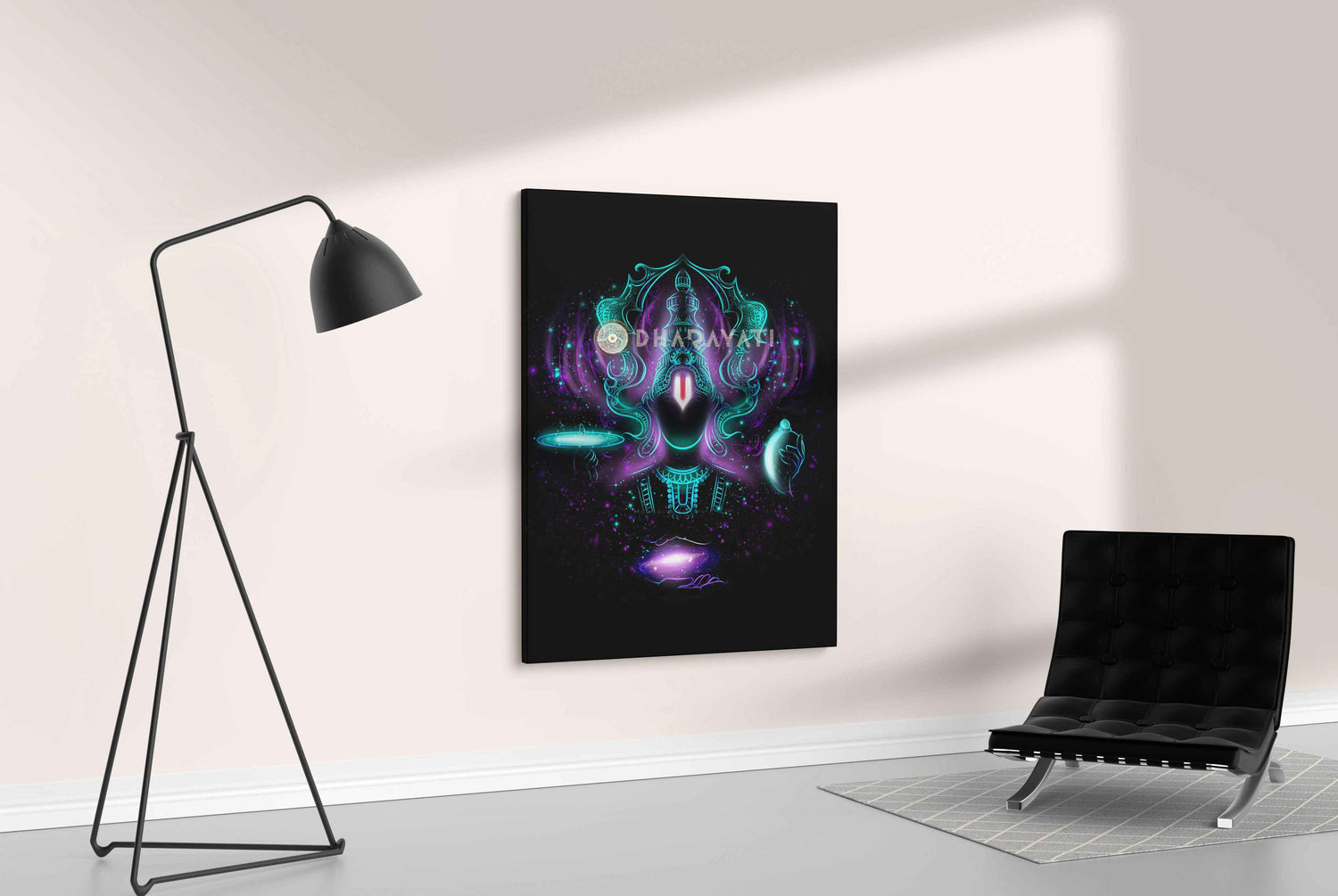 Cosmic Serenity: Lord Vishnu and the Vast Universe | Canvas Art