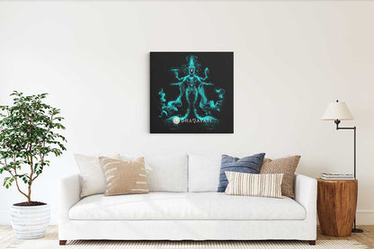 Divine Protector: Lord Vishnu as Matsya Avatar - Canvas Art