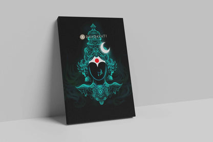 Divine Radiance: Devi Teal Color - Canvas Art