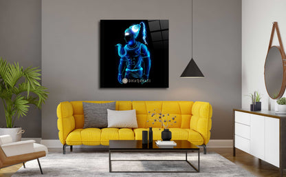 Divine Serenity: Lord Shiva Mahadev With Snake Glass Wall Art