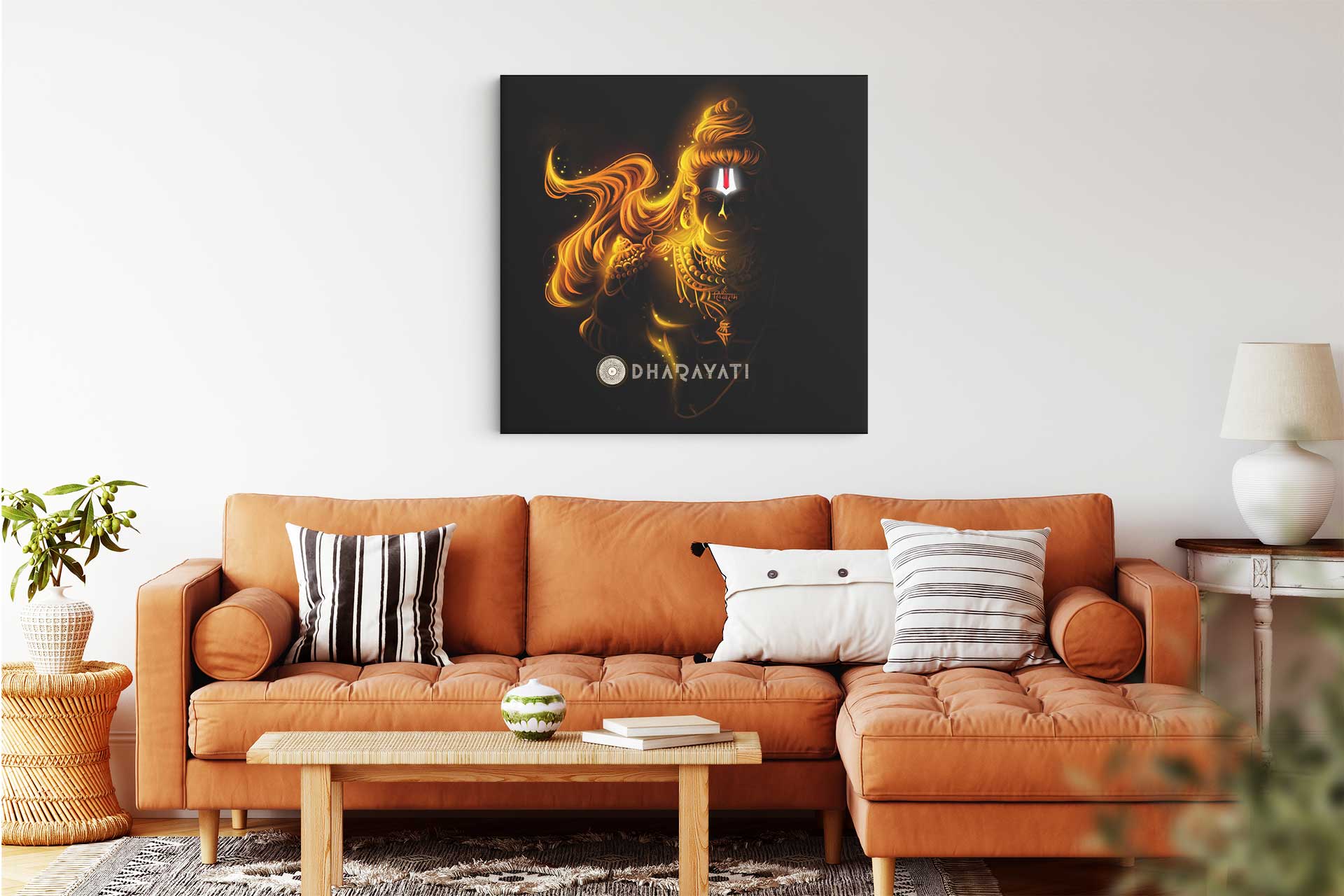 Divine Valor: Lord Hanuman - Canvas Art