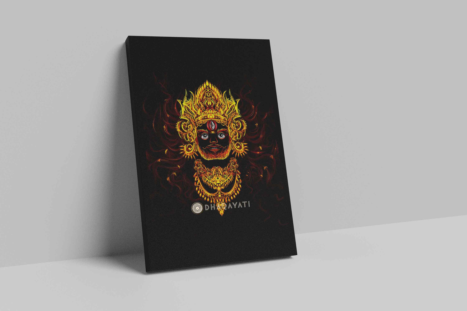 Embrace the Divine Protector: Kalabhairava Ji in Majestic Canvas Art