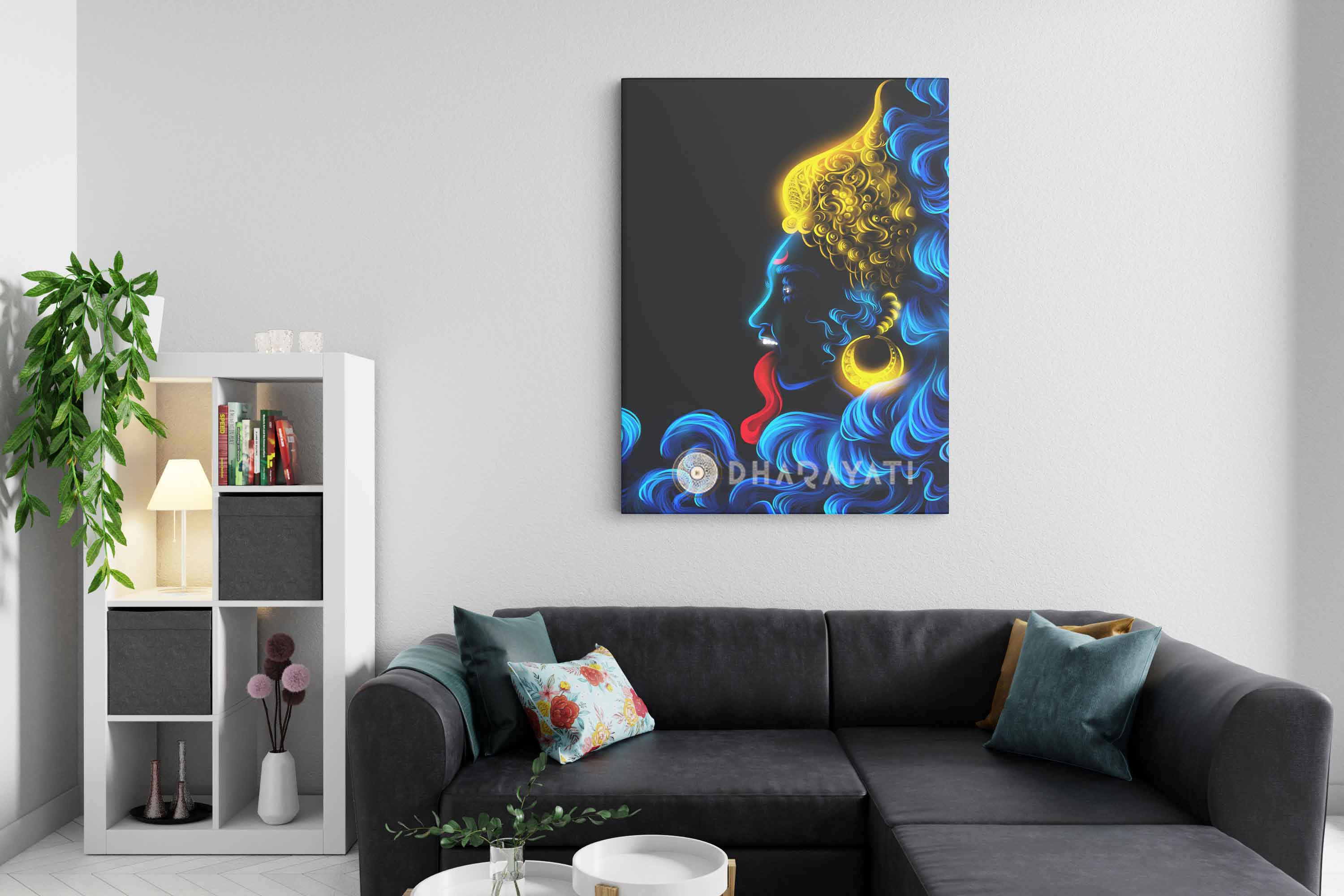 Fierce Divine Mother: Kali Maa - The Embodiment of Power and Transformation | Canvas Art