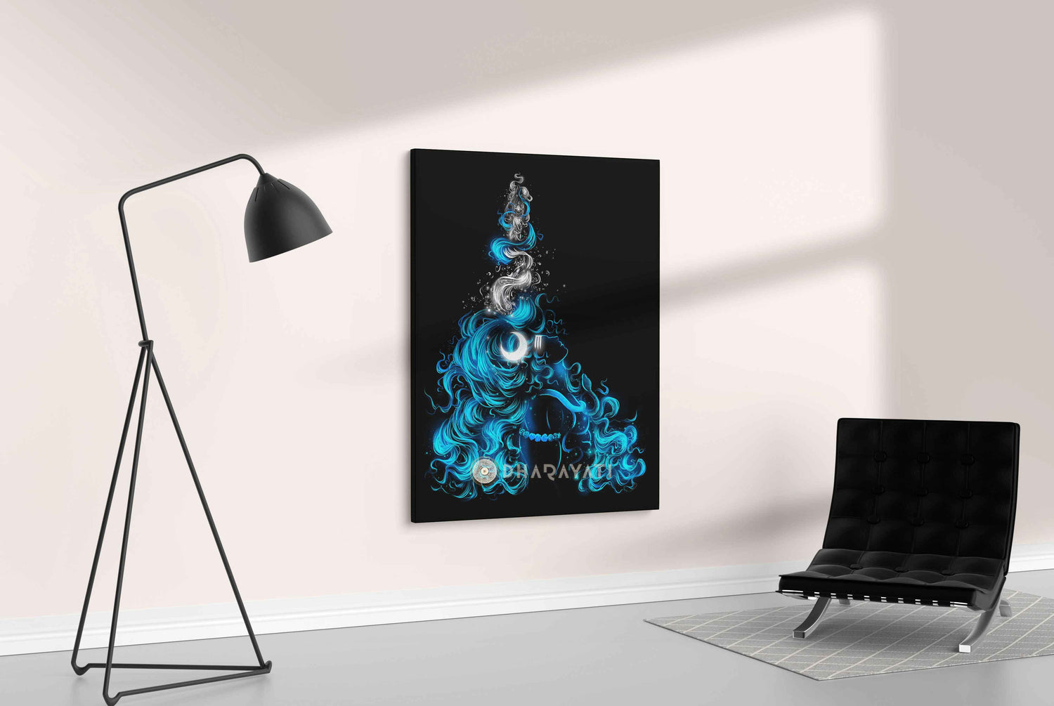 Mahadev Gangadhara Canvas Art - A Divine Depiction of Lord Shiva as the Cosmic Dancer