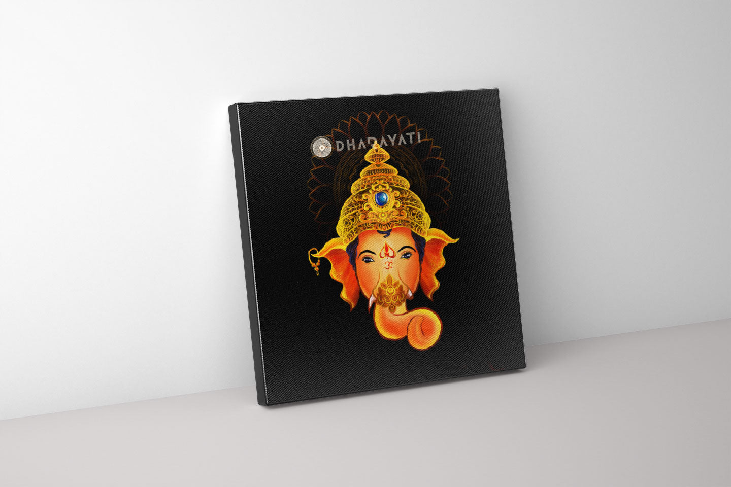 Right-Trunked Glory: Lord Ganesha - Canvas Art