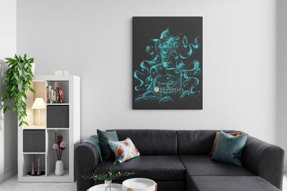 Roar of Divine Valor: Shri Narasimha Swamy in Captivating Canvas Art