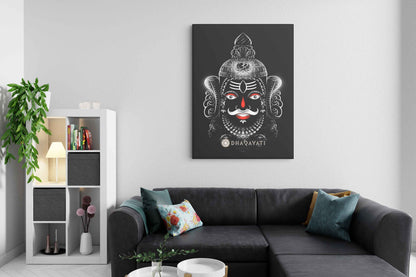 Blissful Countenance: Smiling Mahakal - Divine Canvas Art