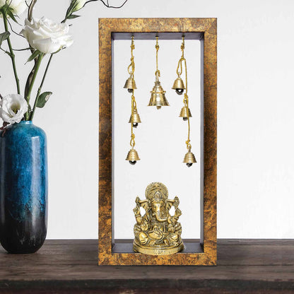 Wooden Long Temple Frame with Ganesha