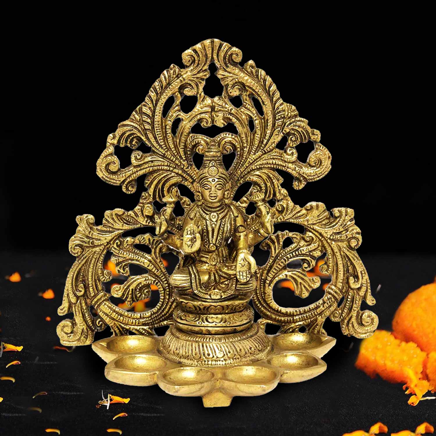 Brass Laxmi Jaali Deepak