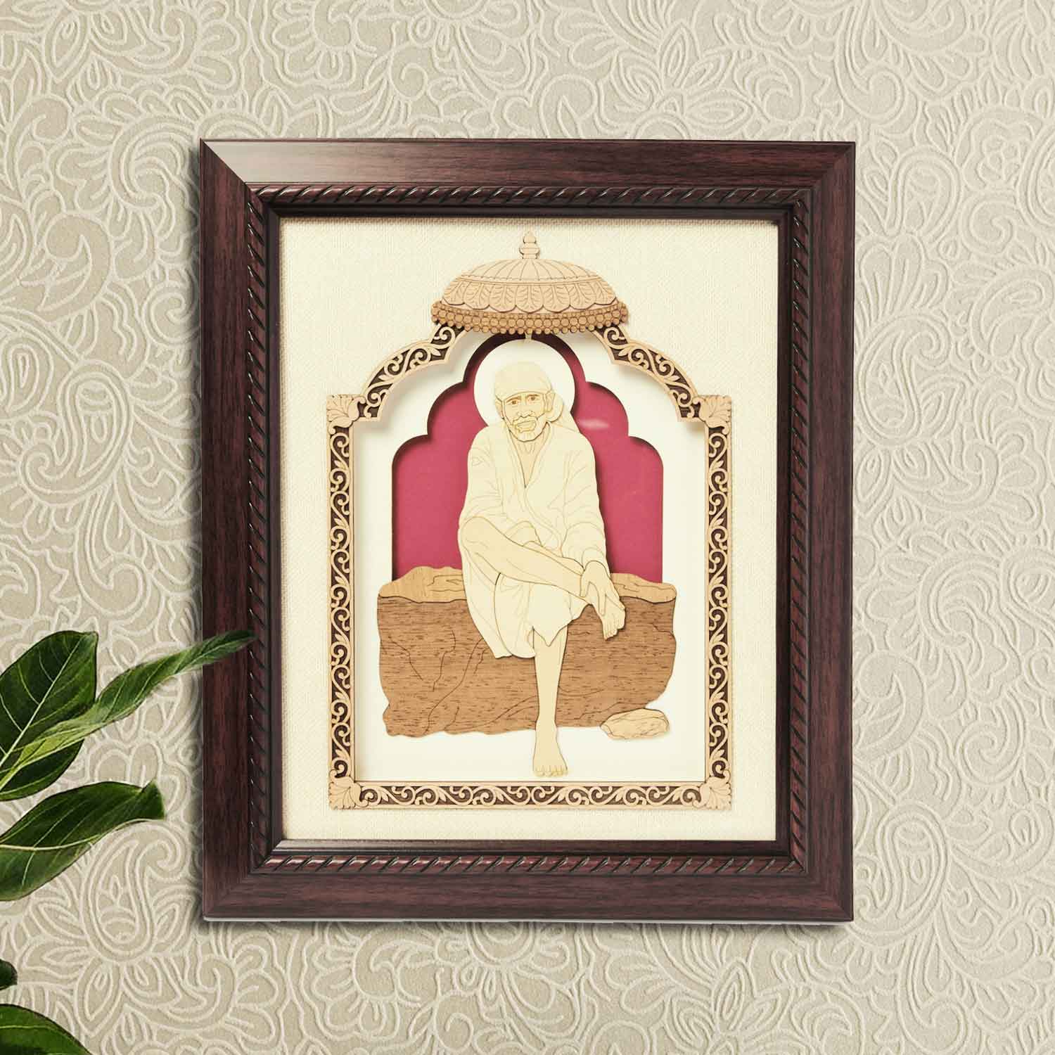 Saibaba Wood Art Frame