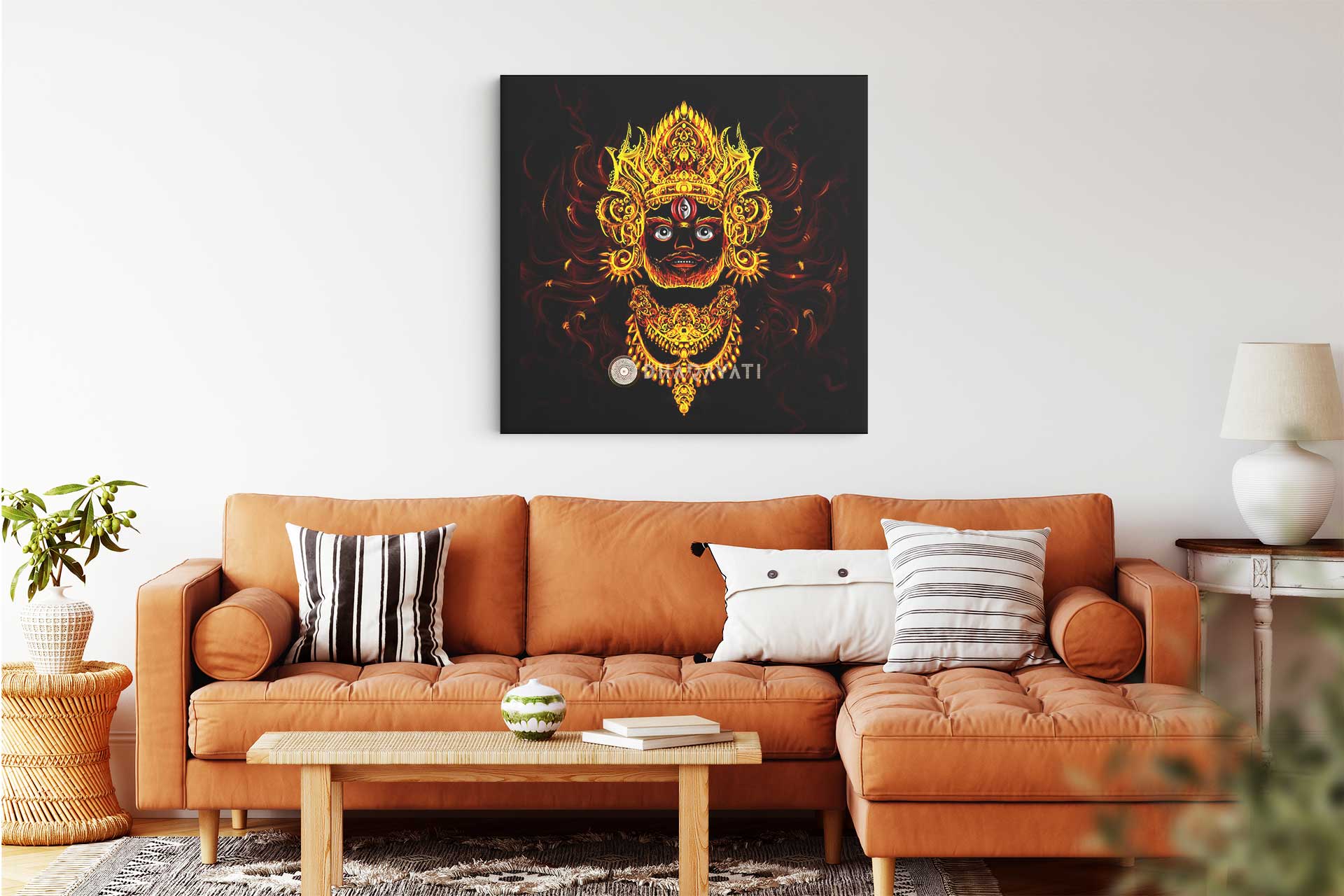 The Fierce Protector: Shri Kalbhairav - Dynamic Canvas Art