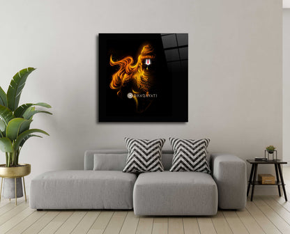 Lord Hanuman Glass Wall Art - Channel the Strength and Devotion of the Divine Monkey God