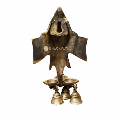 Brass Ganesha Wall Hanging With Bells