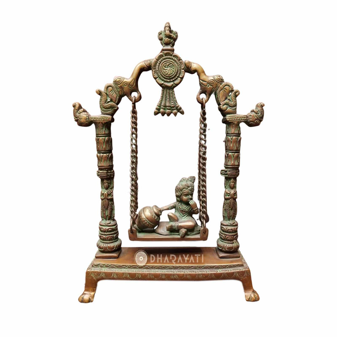 Brass Krishna Jhula Home Decor