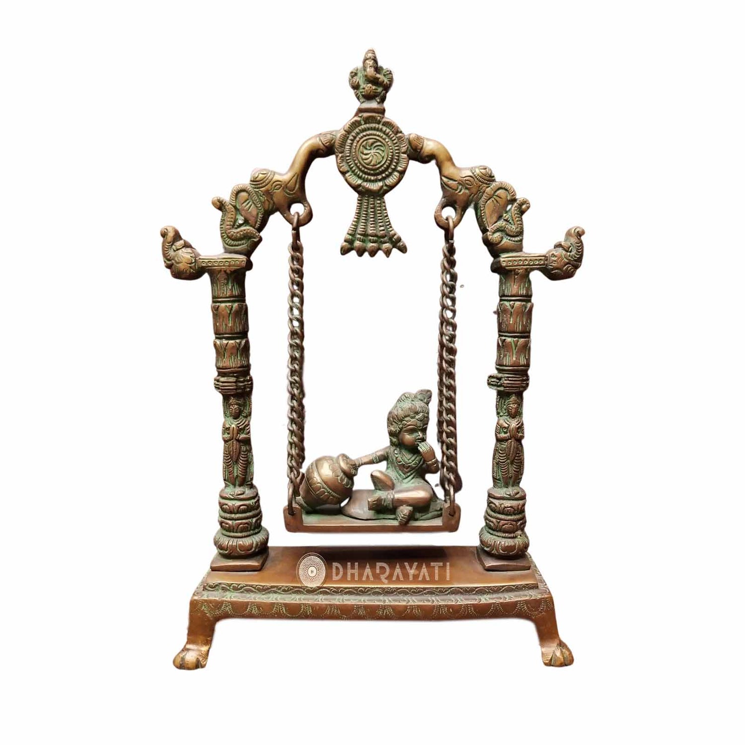 Brass Krishna Jhula Home D‚cor