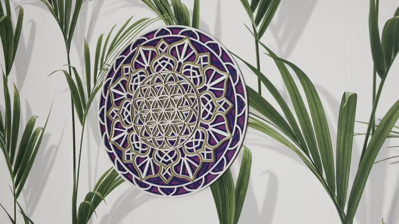 Flower Of Life Sacred Geometry | Wooden Wall Decor