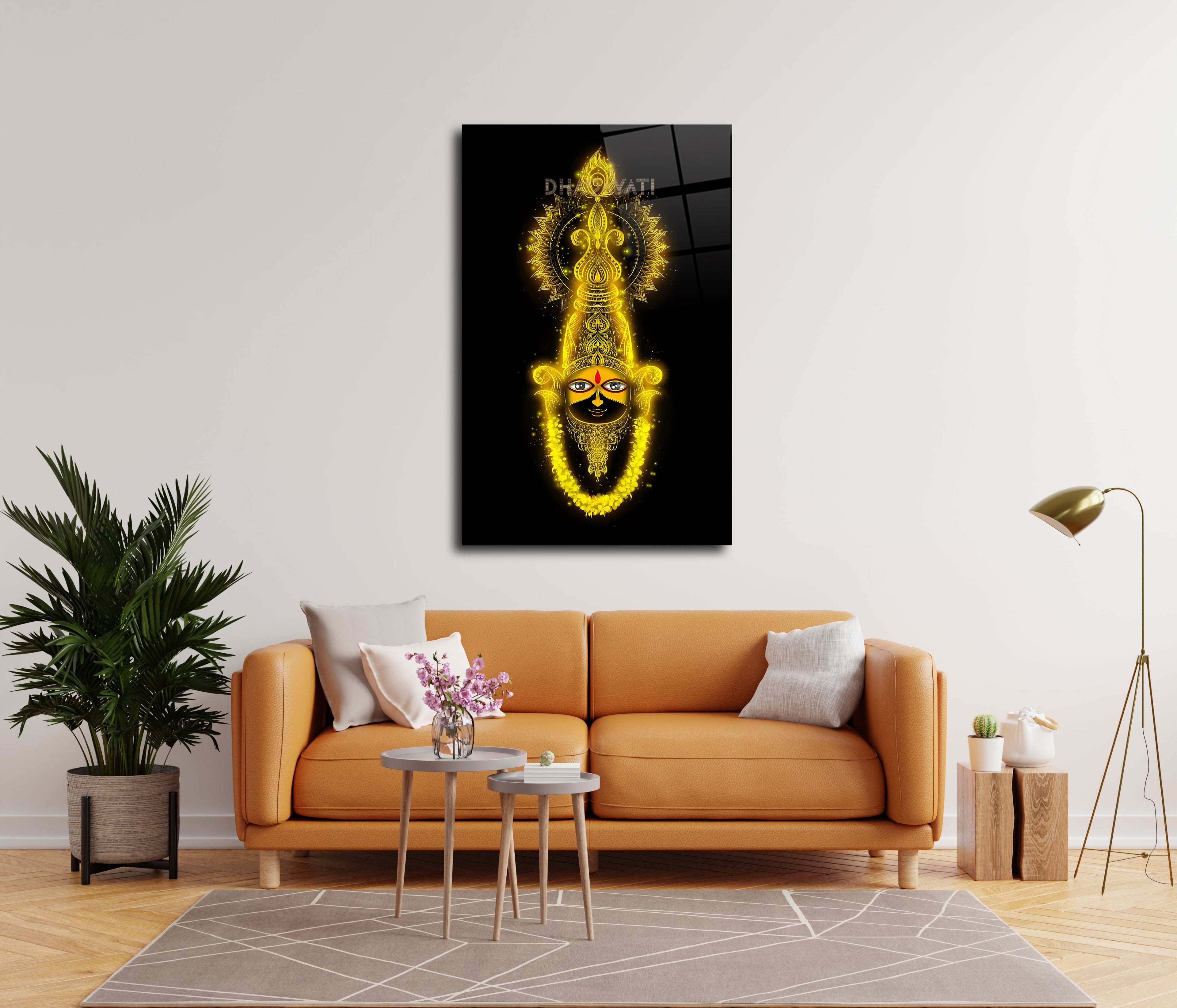 Khatu Shyam Ji Glass Wall Art - Embrace Divine Grace and Blessings