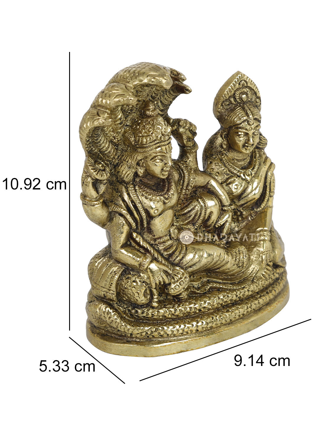 Vishnu Laxmi Decorative Brass Figurine