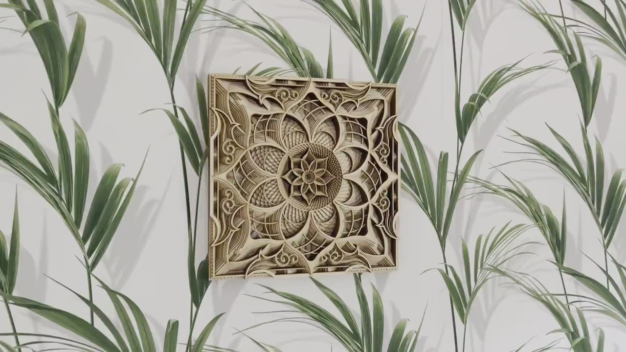 Modern Flower Art | Wooden Wall Decor