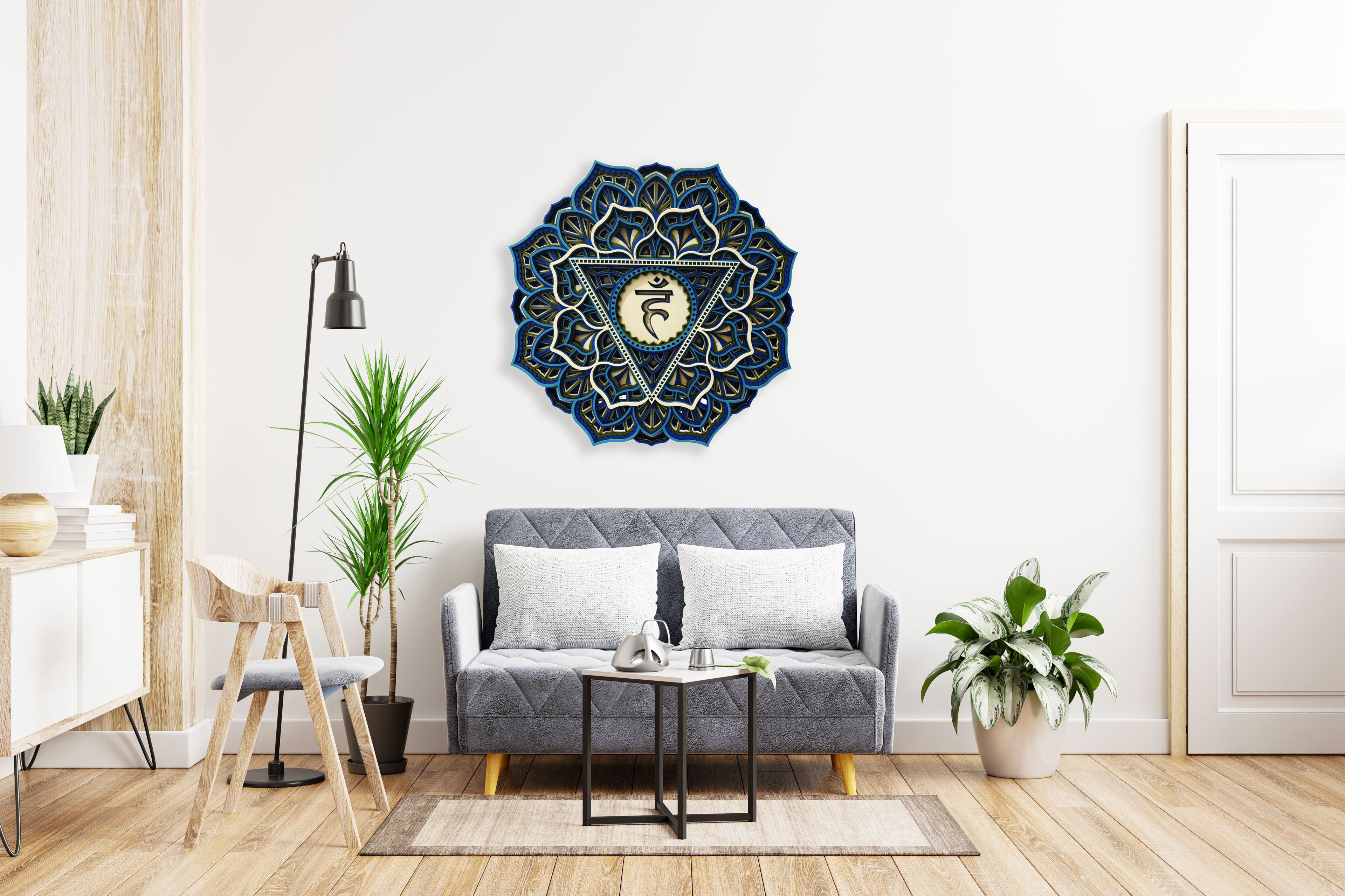 Throat Chakra, Geometric | Wooden Wall Décor