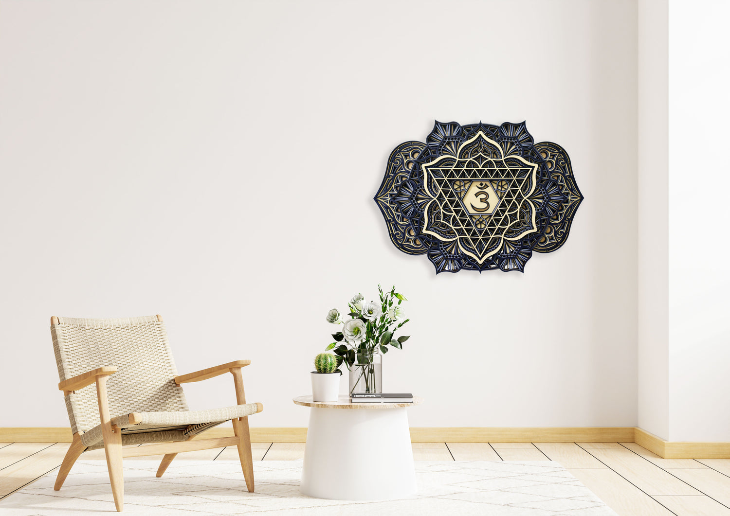 Third Eye Chakra, Geometric |  Wooden Wall Decor