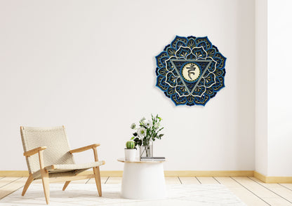 Throat Chakra, Geometric | Wooden Wall Décor