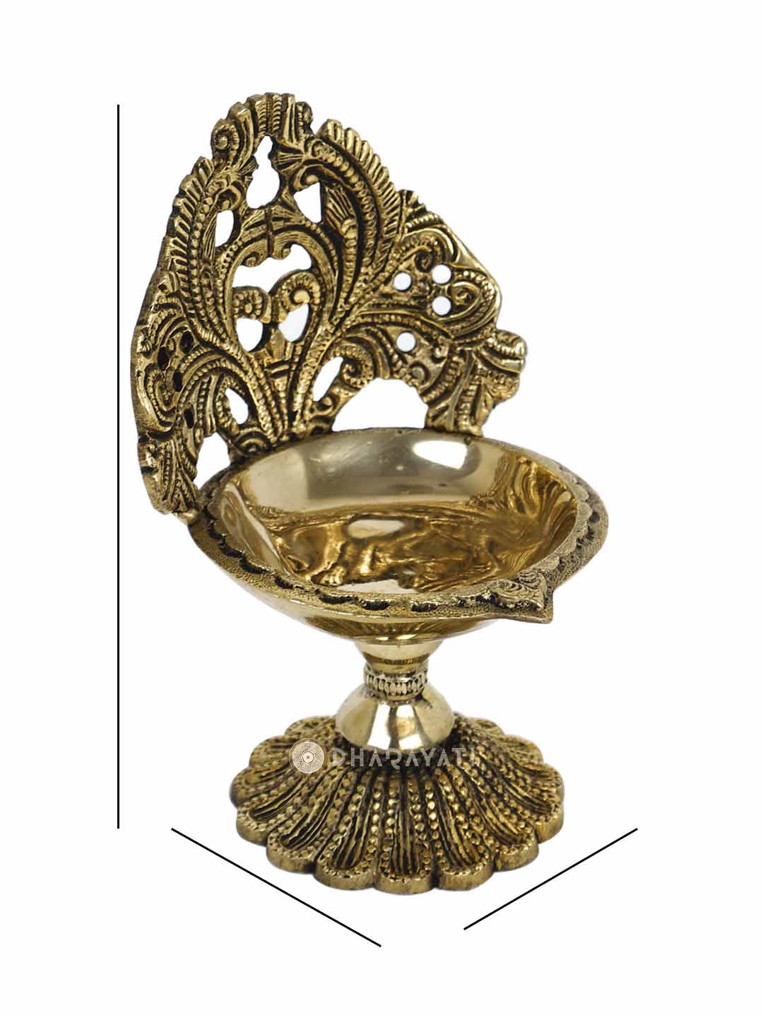 Fancy Brass Diya