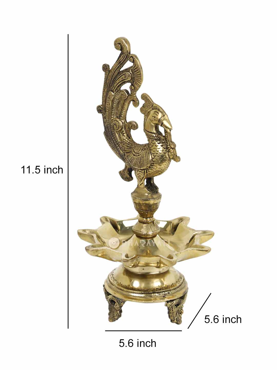 Brass Diya Lamp 3 Legs