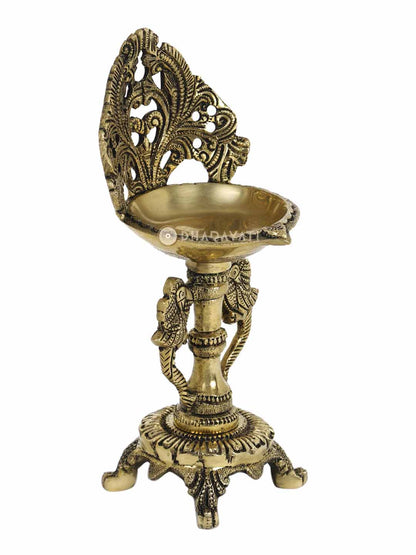 Bird Design Diya Decorative Brass Figurine