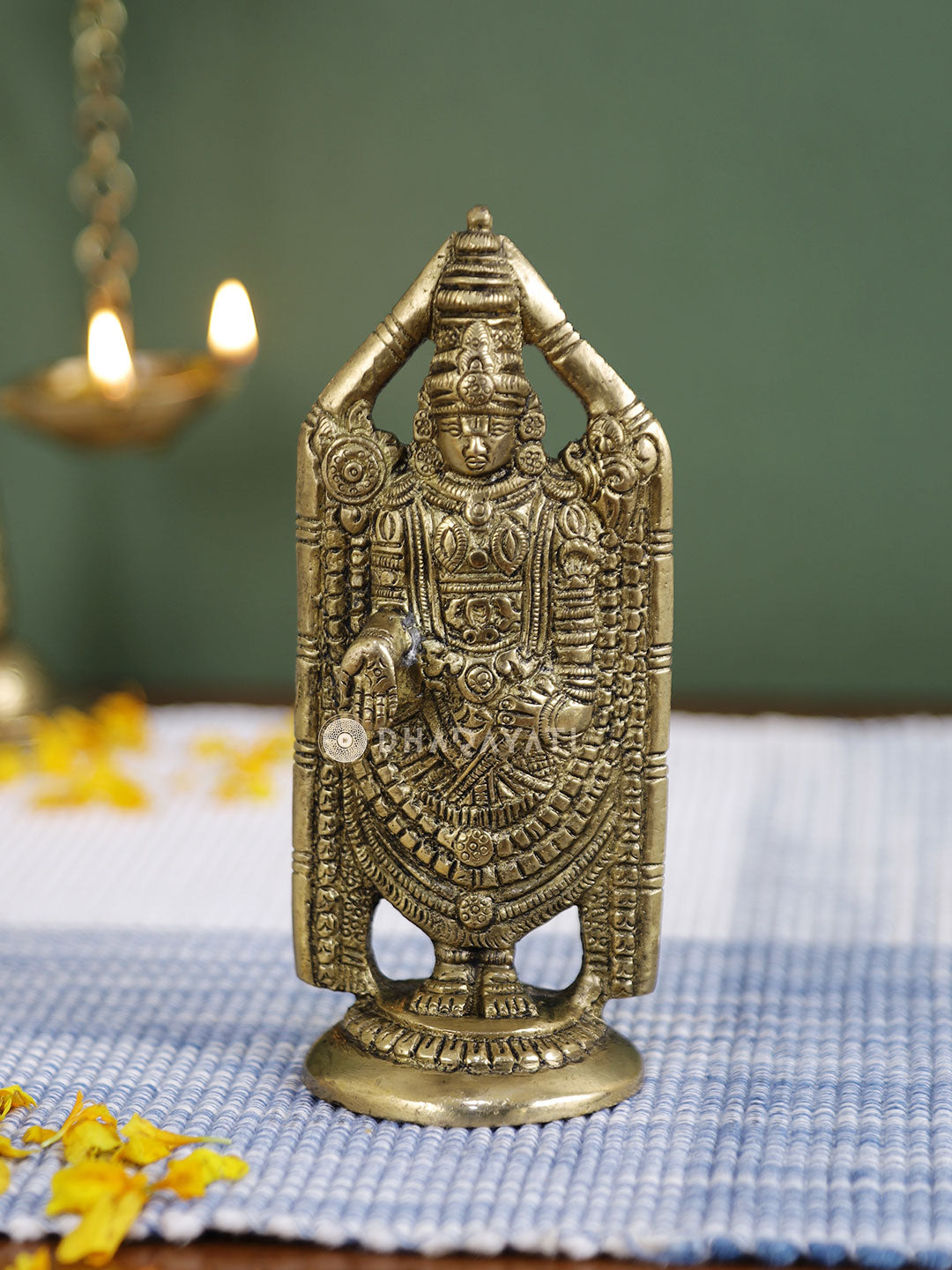 Lord Venkateshwara Brass Decorative Figurine